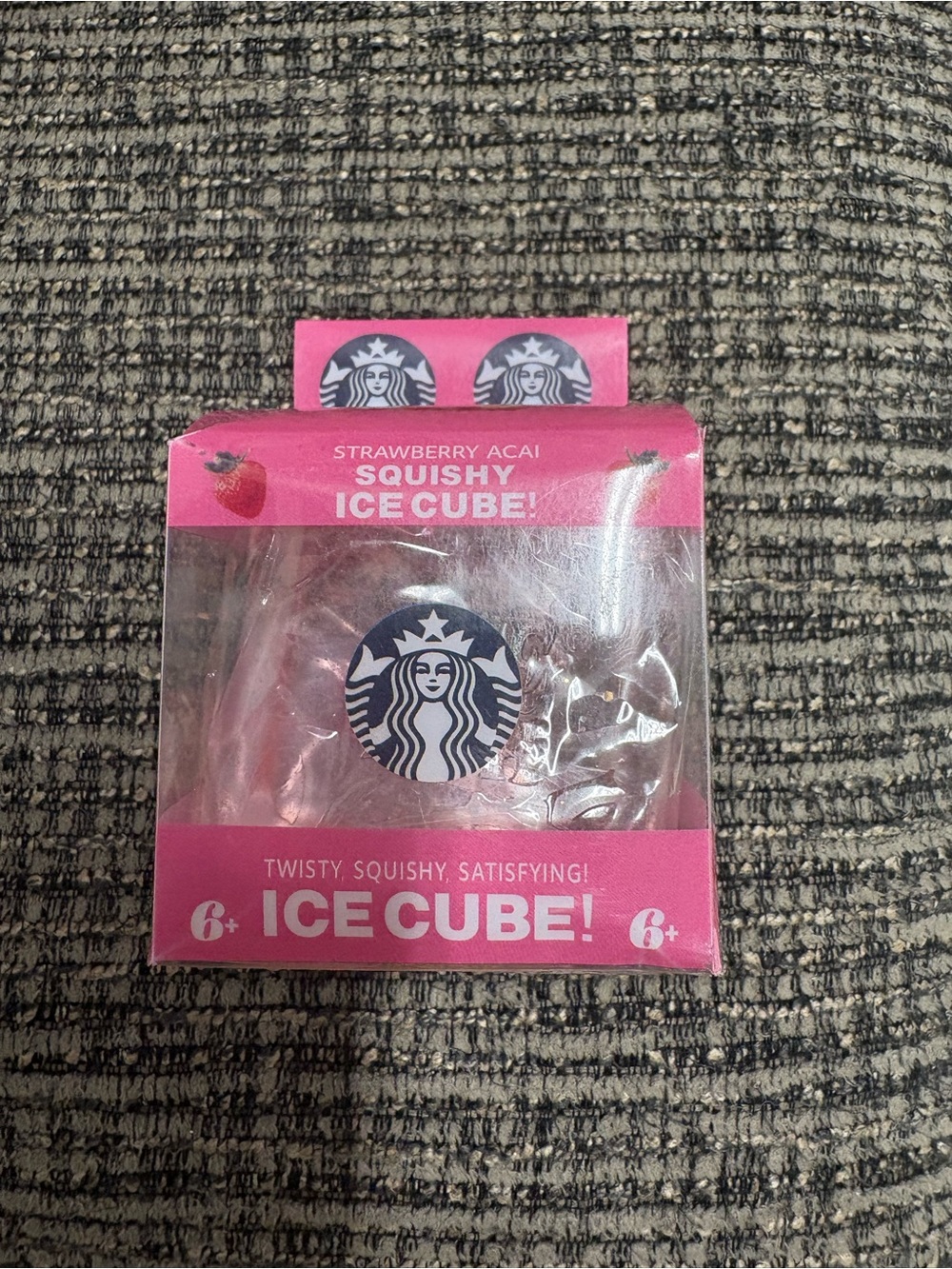 Non Nee Doh Strawberry Acai Squishy Ice Cube - Pink